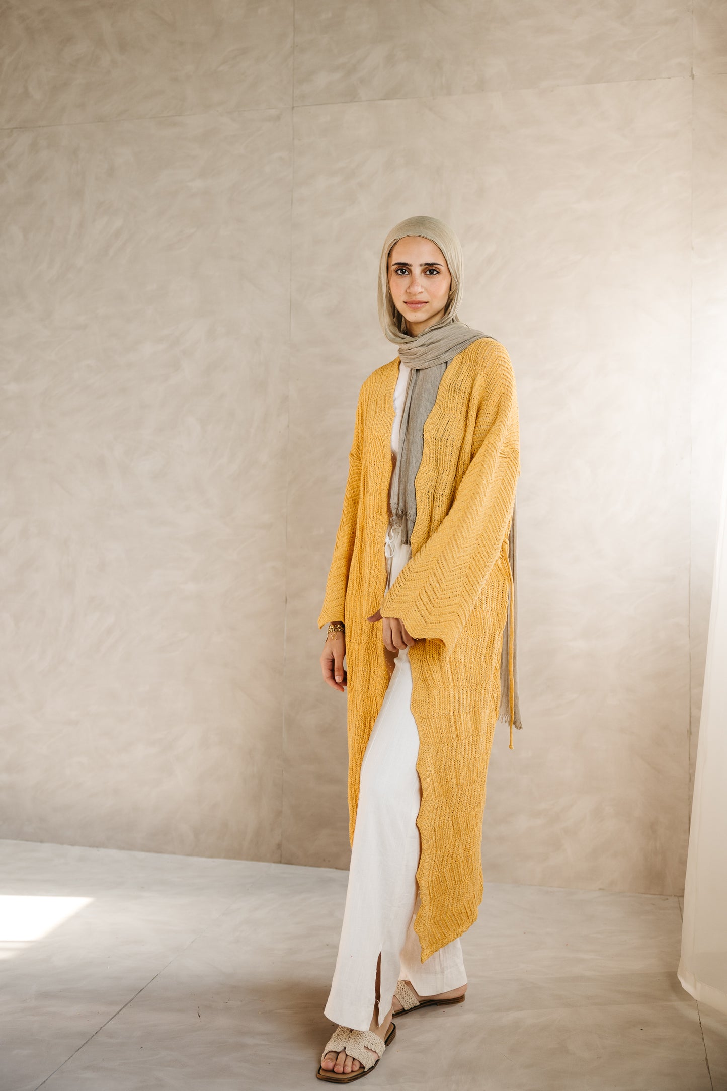 KnotWave Cardigan in Canary