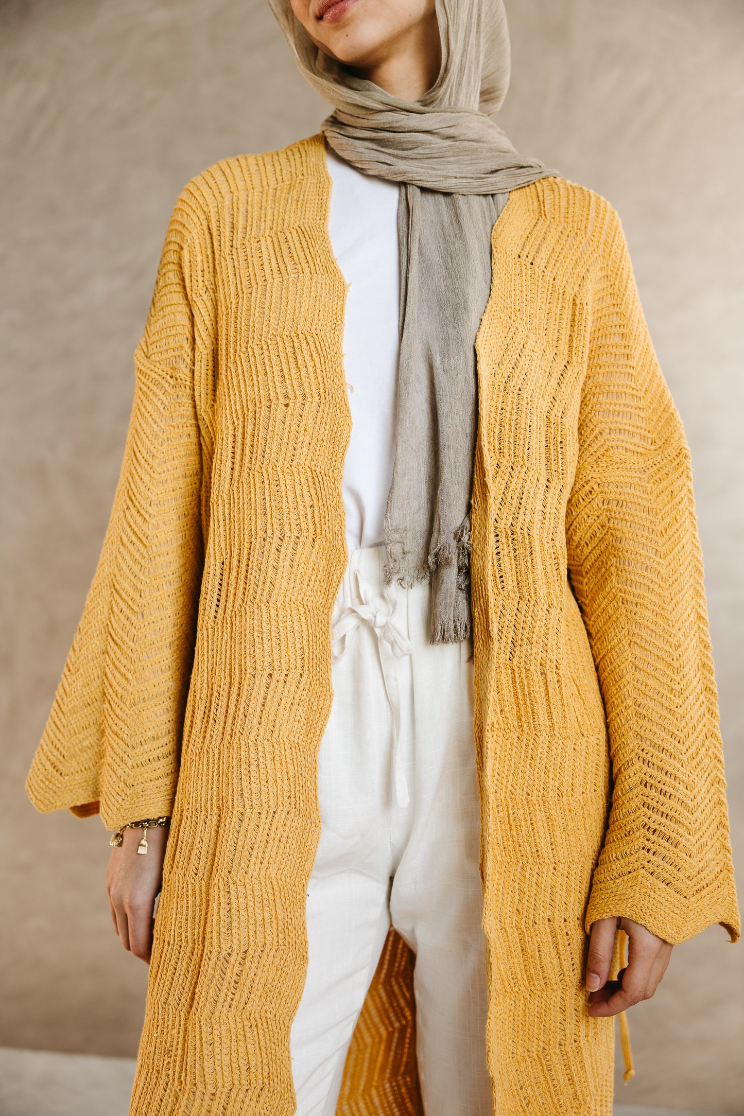 KnotWave Cardigan in Canary