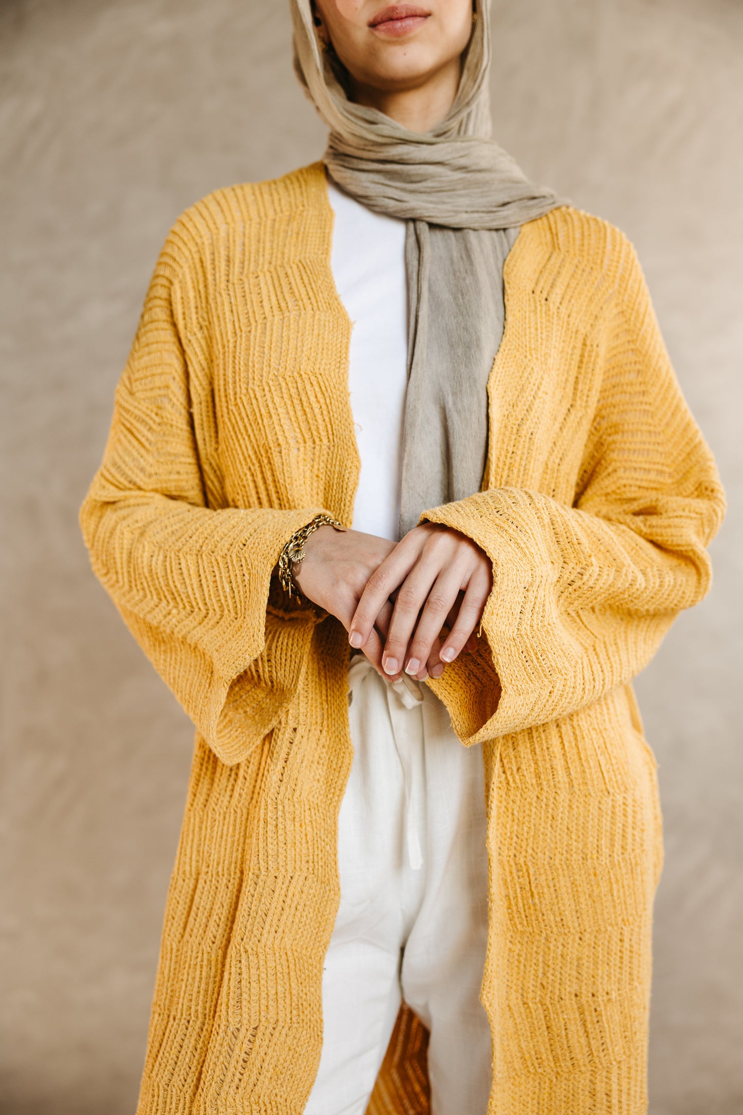 KnotWave Cardigan in Canary