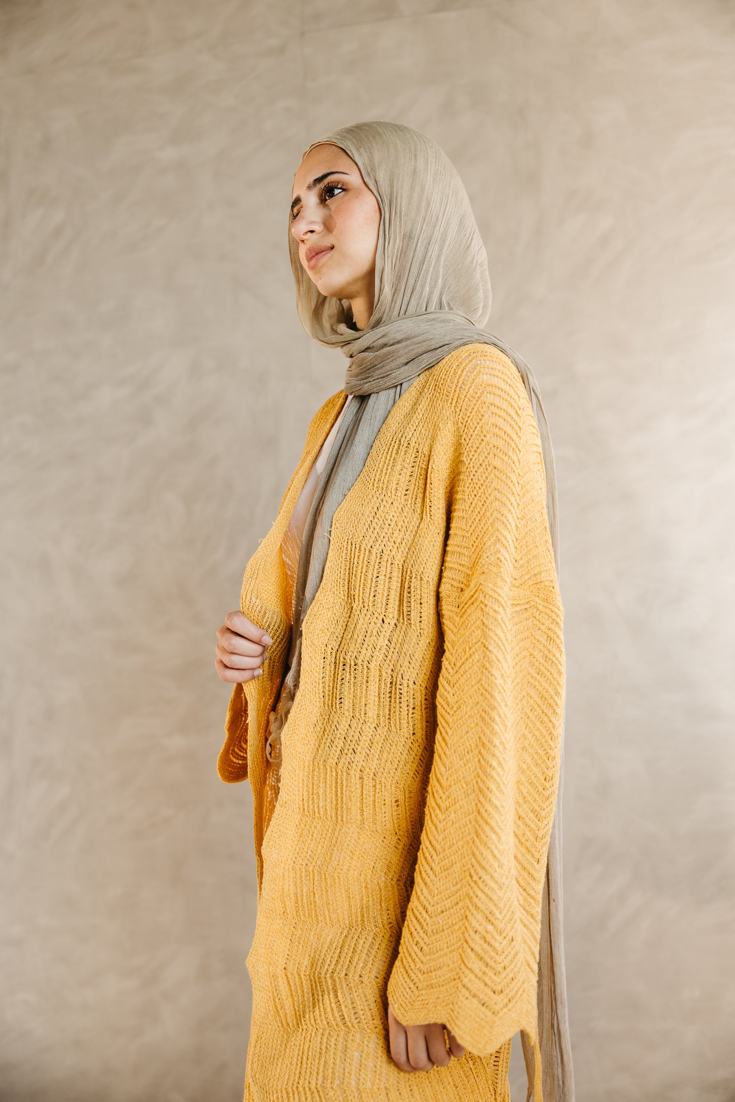 KnotWave Cardigan in Canary
