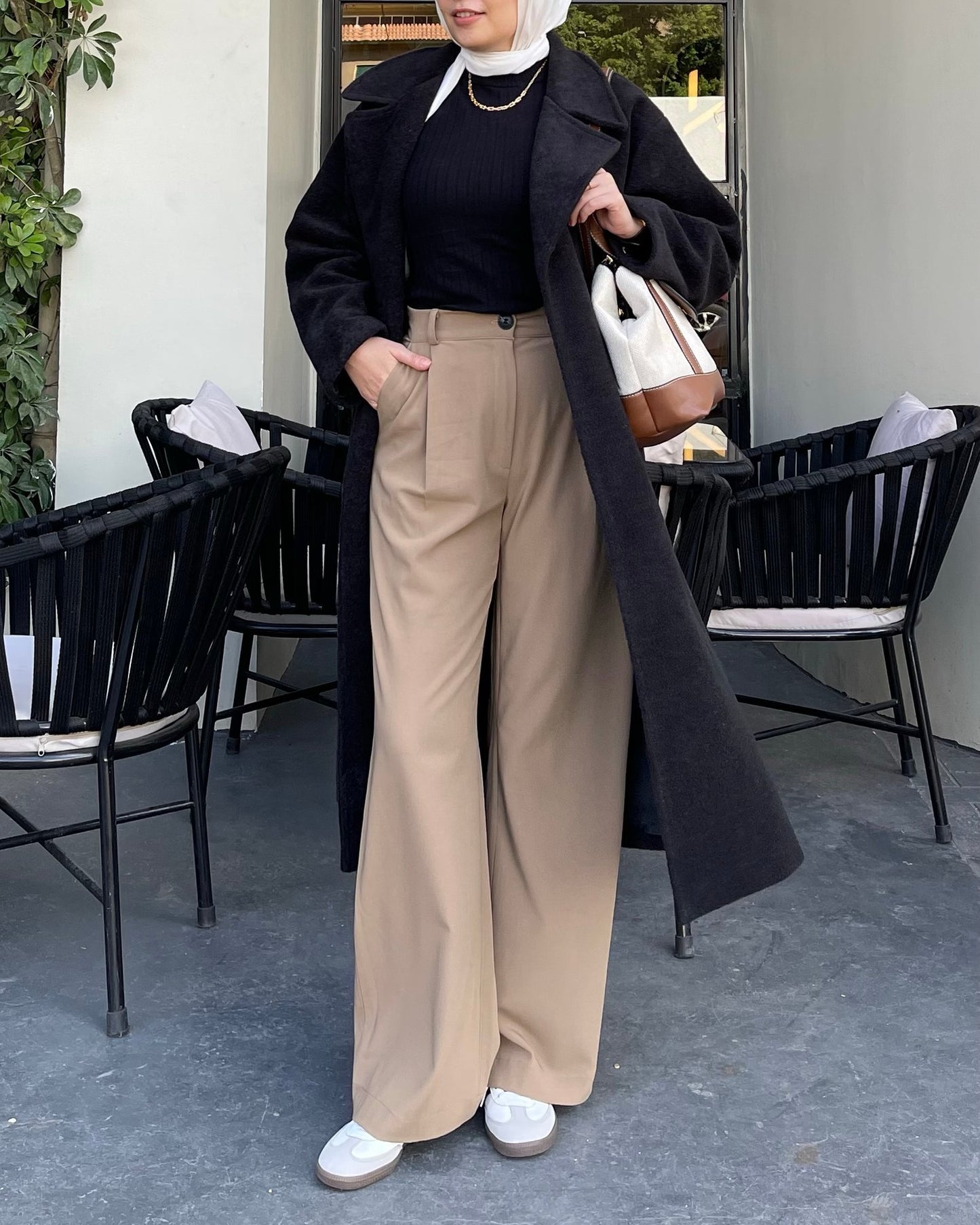 Black City Breeze Wool Coat