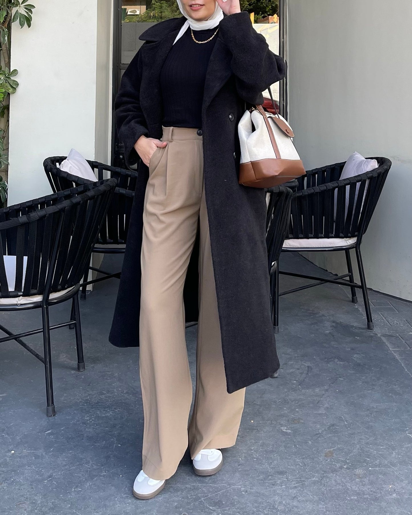 Black City Breeze Wool Coat