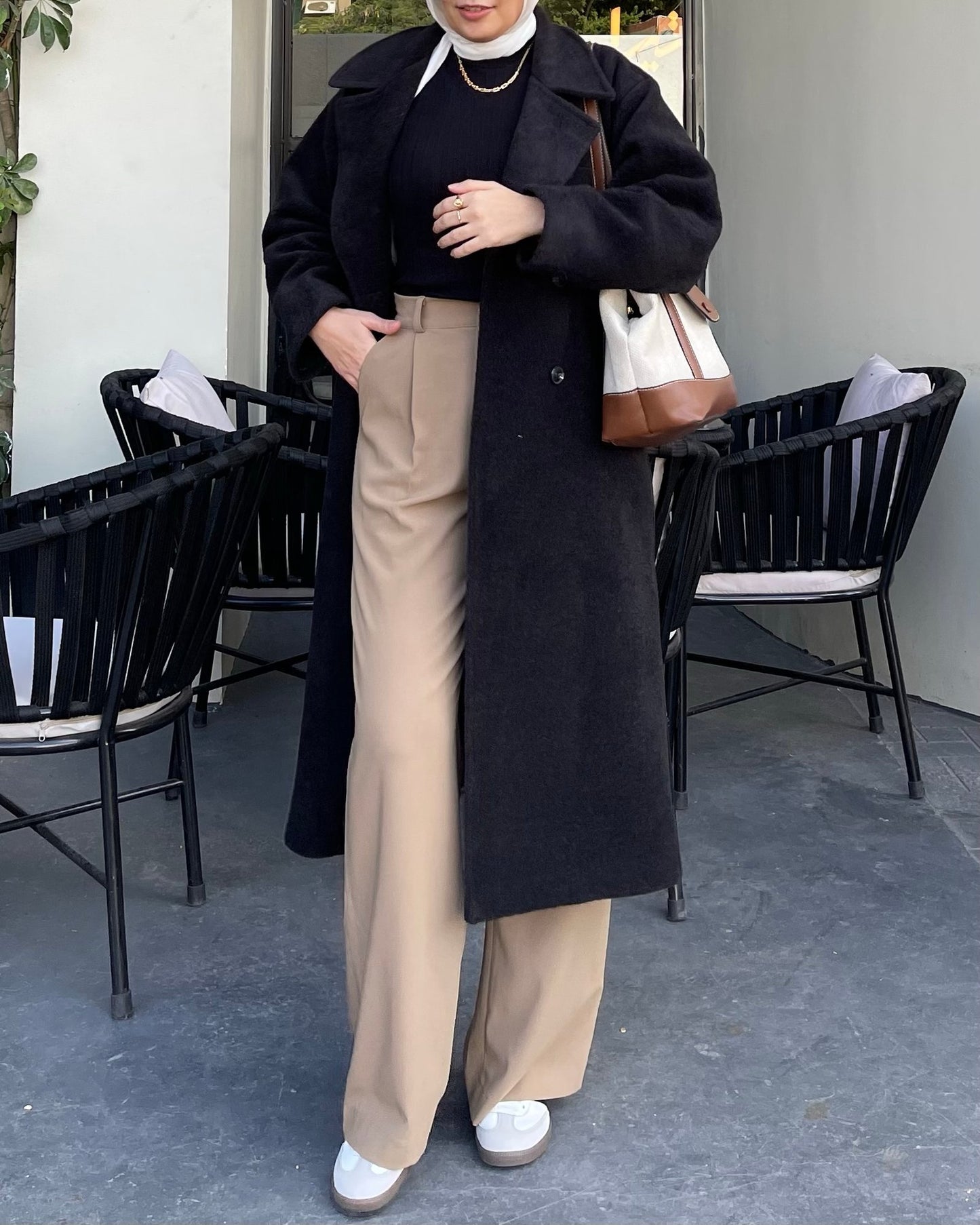 Black City Breeze Wool Coat