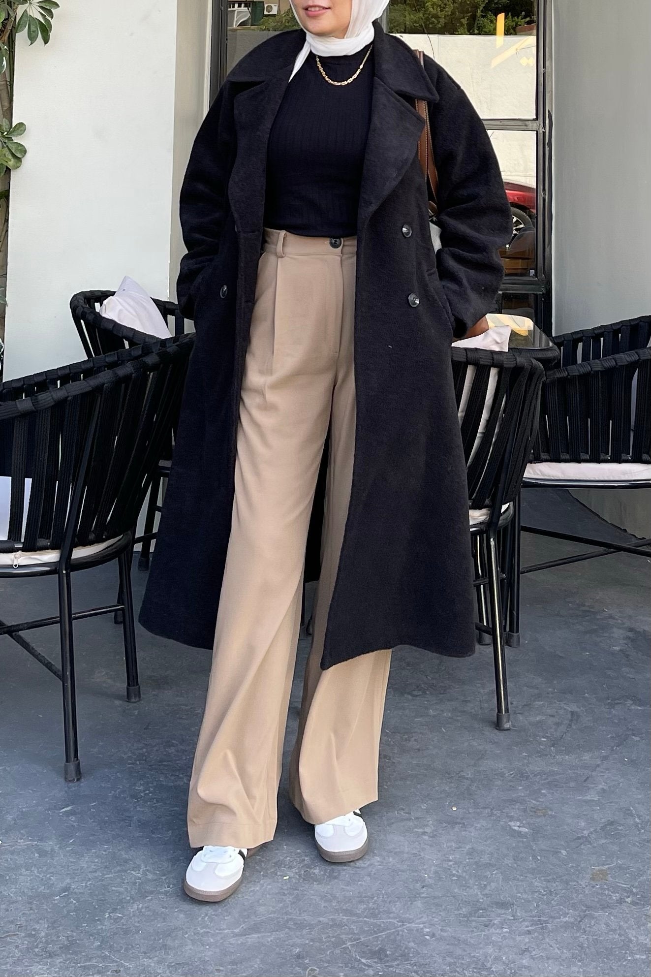 Black City Breeze Wool Coat