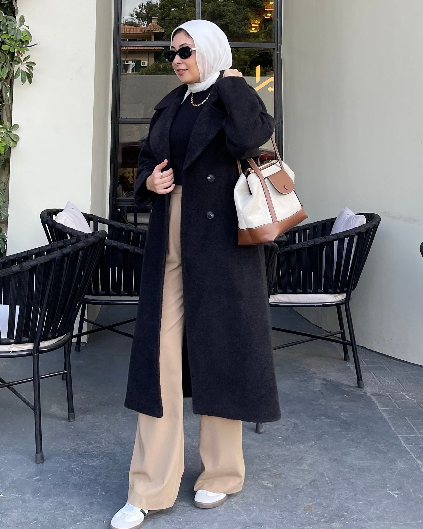 Black City Breeze Wool Coat