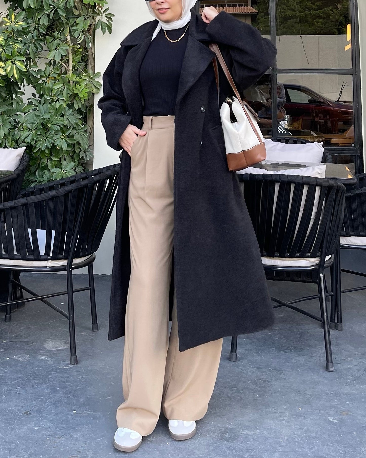 Black City Breeze Wool Coat