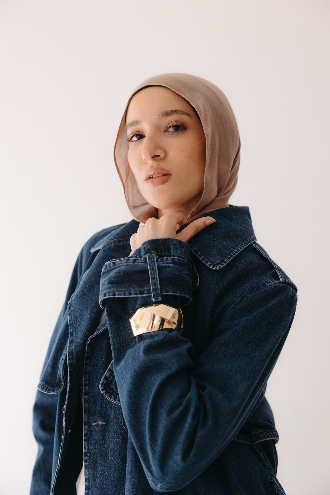 Allure Trench Coat in Deep Blue