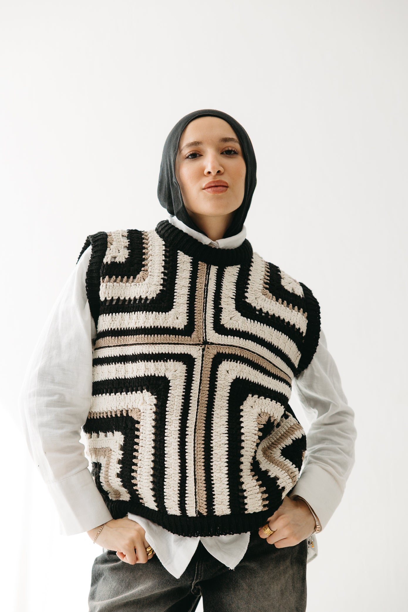 The Artisan Vest in Black