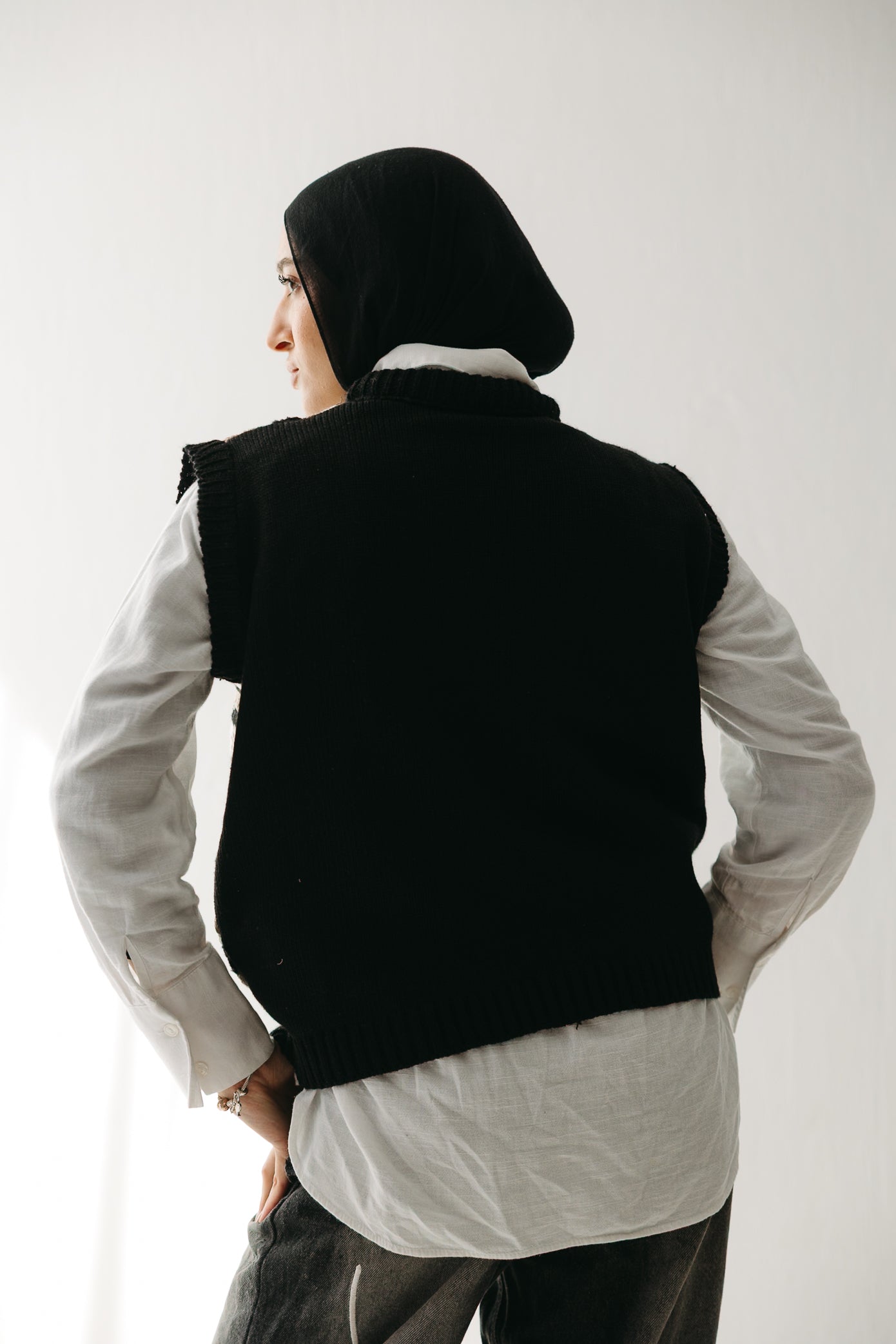 The Artisan Vest in Black