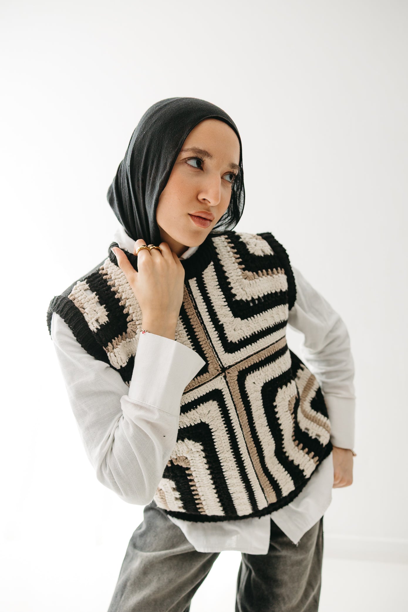 The Artisan Vest in Black