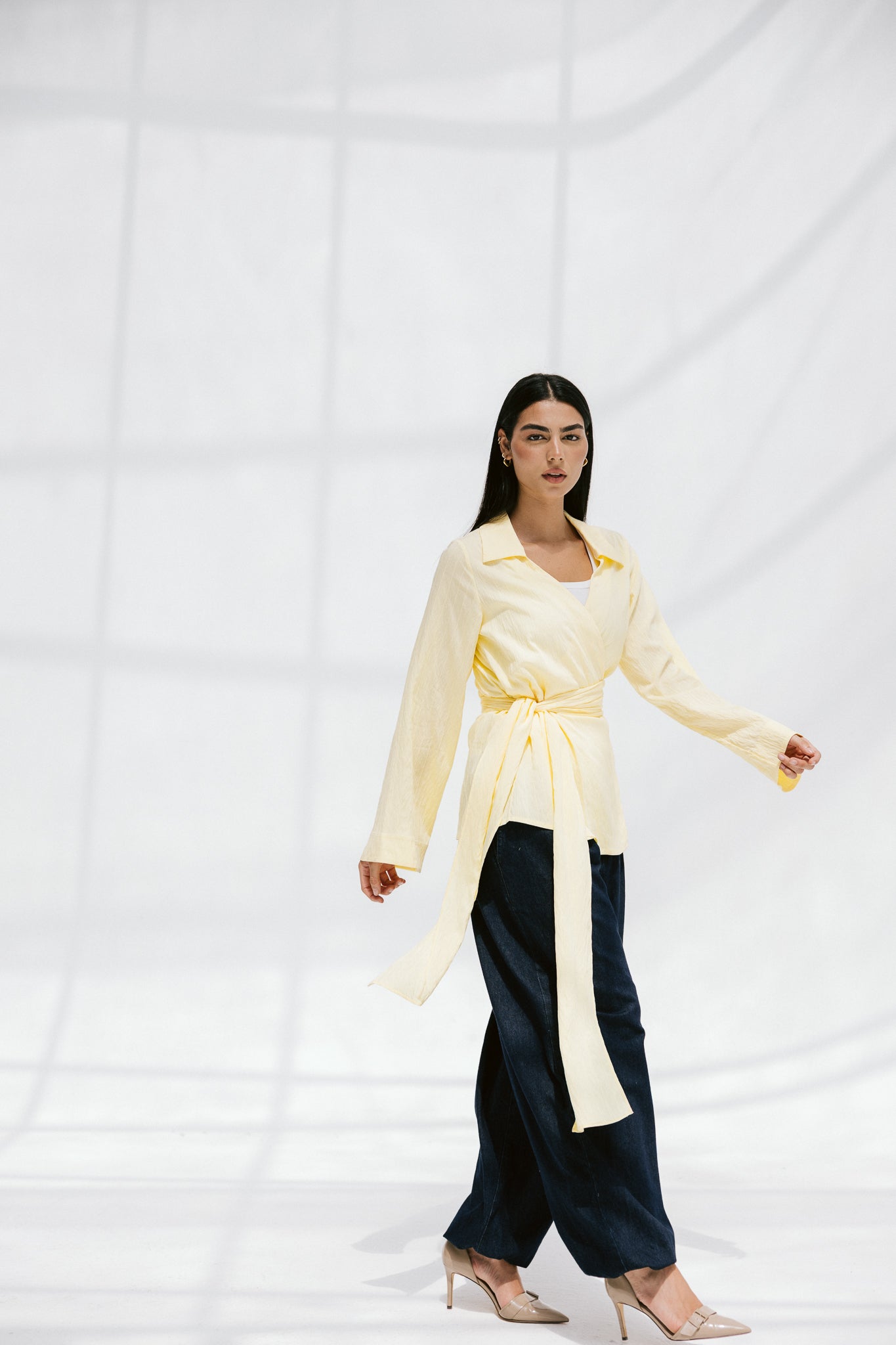Soft Silhouette blouse in Lemon